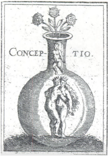 Depiction of Conceptio by Johann Daniel Mylius’s Anatomi Auri, sive tyrocinium medico-chymicum, 1628
